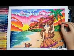 Gambar sketsa pemandangan tepi pantai koleksigambars com 100 gambar pemandangan alam yang indah dan mudah ditiru update kumpulan gambar pemandangan pantai kartun terlengkap. How To Draw Sun Set At The Beach Beautiful Scenery Cara Gradasi Warna Pantai Youtube Art Drawings For Kids Oil Pastel Drawings Drawing For Kids