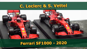 C Leclerc S Vettel Ferrari Sf1000 F1 Season 2020 Bburago F1 1 18 Model Cars Review Youtube