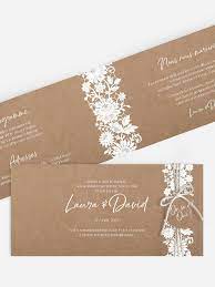 Frais de port et montage offerts. Faire Part De Mariage Dentelle Boheme