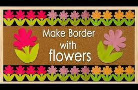 New Flower Design Simple Steps For Bulletin Board Border Design Youtube Flower Bulletin Boards School Board Decoration Soft Board