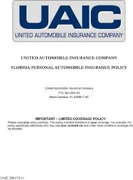 Manage all your bills, get payment due date reminders. United Automobile Insurance Company Florida Personal Automobile Insurance Policy Pdf Free Download