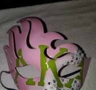 Kundenspezifische rosa/grüne maske