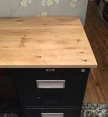 How To Build An Inexpensive Diy Wood Tabletop House By The Bay Design Diy Wood Desk Wood Diy Wood Table Diy