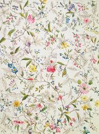 William Kilburn Wild Flowers Design For Silk Material 1790 Pattern Wallpaper Prints Printing On Fabric