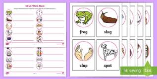 Following is a list of ccvc words in alphabetical order to help kids to understand the concept. Ccvc Word Cards