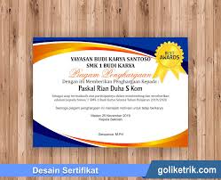 Demikian surat lamaran kerja ini saya sampaikan, besar harapan saya untuk bisa segera dipanggil wawancara kerja dan segera diterima menjadi spg di pt. Download Contoh Piagam Penghargaan Untuk Guru Berprestasi Docx Word Dan Cdr Coreldraw Goliketrik
