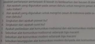 Tolongin Ya Ini Kalo Gak Jelas5 Apakan Perbedaan Alat Komunikasi Tradisional Dan Alat Komunikasu Brainly Co Id