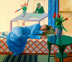 If you were to google, famous british painters, there's a good chance that hockney's name will appear. David Hockney