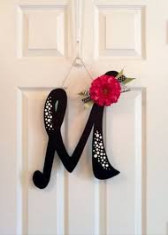 new painted wooden door hangers wall hangings ideas letter door wreaths decorative letters monogram letters
