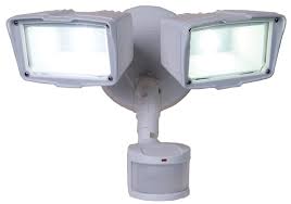 Cooper Lighting Mst203t18w All Pro 180 Degree Motion Activated Twin Head Led Floodlight White 080083810185 2