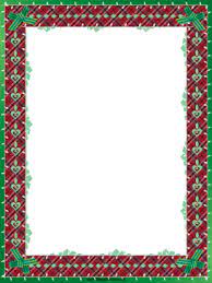 Festive Green Bows And Hearts Decorate A Red Tartan Background In This Free Printable Christma Christmas Border Christmas Letter Template Christmas Lettering