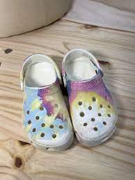 Crocs Kids' Classic Clog Toddler Sandals White/Pastel Tie Dye Size c10  US | eBay