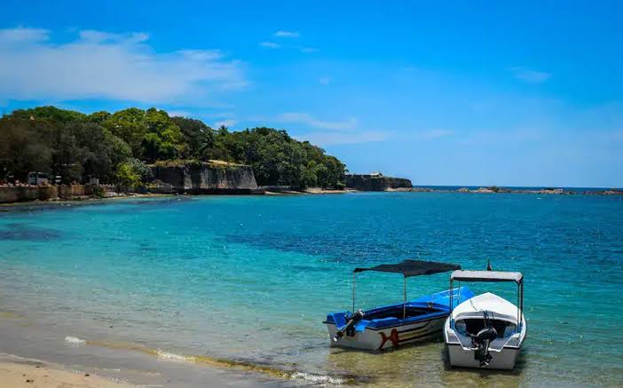 Trincomalee Harbour Dutch Bay natural deep-water port colonial fortification sunset waterfront Sri Lanka