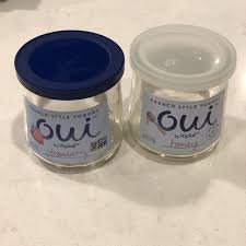 Here are a few ideas i've come up with. 4 Pack Of Oui Lids For Glass Yogurt Container Clear Food Etsy In 2021 Crafts With Glass Jars Jar Crafts Safe Food