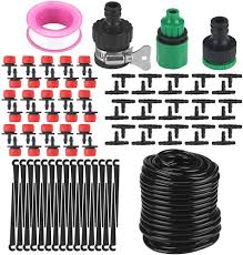 Adkwse Bewasserungssystem Garten Micro Drip Bewasserung Kit Automatische Bewasserung Sprinkler T Gartenbewasserung Terrasse Pflanzen Garten Bewasserungssystem