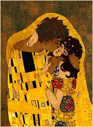 The Kiss By Hennafaunway Kiss Illustration Klimt Art Kiss Painting