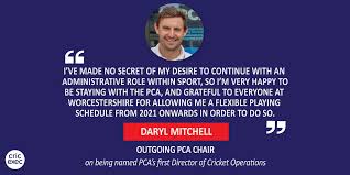 Daryl mitchell ретвитнул(а) shkodran mustafi. Daryl Mitchell Outgoing Pca Chair On Being Named Pca S First Director Of Cricket Operations Cricexec