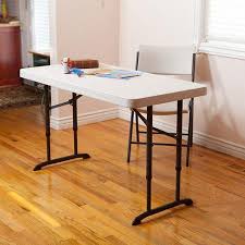 Lifetime 4 Adjustable Folding Table White Granite 80160 Walmart Com Folding Table Adjustable Table Lifetime Tables