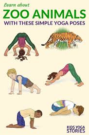 5 Zoo Yoga Poses For Kids Printable Poster Kids Yoga Stories Yoga Resources For Kids Yoga For Kids Kids Yoga Poses Animal Yoga