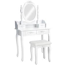 Bella dressing table set with stool and mirror by gfw victorian classic design. Vintage Schminktisch Mit Hocker Spiegel Set Schmink Tisch Schlafzimmer Kommode Weiss Ebay