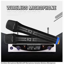 Rotto® wireless bluetooth microphone for karaoke with inbuilt speaker with audio recording or all ios/android smartphone (gold) by rotto. Newest Uhf Dual Wireless Microphone Portable Computer Microphone Sound Card Studio Recording Tv Box Audio Mixer Speaker Mu 899 Microphones Aliexpress