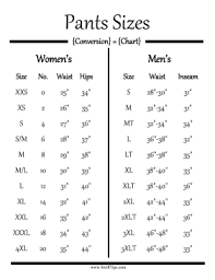 Ladies Pant Size Conversion Chart Med Couture Size Chart