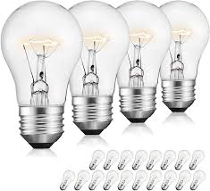 Amazon Com 40 Watt Appliance Bulb Appliance Light Bulb 40w A15 120v 40w Refrigerator Bulb Clear Ceiling Fan Bulbs Medium E26 Standard Household Base Crystal Clear 24packs Home Improvement