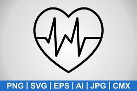 Download Vector Heart Beat Icon Graphic By Iyikon Creative Fabrica PSD Mockup Templates