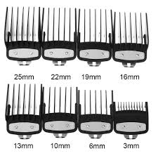 Number eight is 1 inch or 25 mm. Buy 8pcs 3 25mm Pro Cutting Guide Comb Tonis Universal Hair Clipper Limit Comb Guide Attachment Size Replacement Hair Trimmers Set For Wahl At Affordable Prices Free Shipping Real Reviews With Photos
