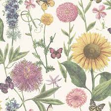 Arthouse Summer Garden White Paper Strippable Roll Covers 57 Sq Ft 676205 The Home Depot In 2021 Colorful Wallpaper Floral Wallpaper Home Art