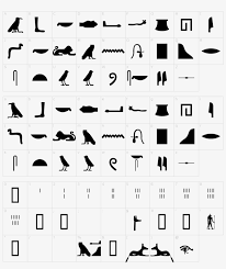 Remember, hieroglyphic characters are written vertically, from top to bottom. Hieroglyphs Silhouette Font Download Egyptian Hieroglyphic Characters Transparent Png 1000x1150 Free Download On Nicepng