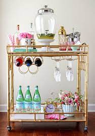 Home Chic Home Styled Bar Cart Roundup Bar Cart Decor Bars For Home Bar Cart Styling