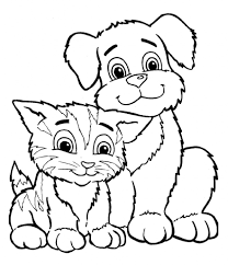 Cartoon sick dog with a thermometer. Animal Journal Cute Puppy And Kitty Clipart