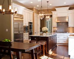 Ivory cabinets dark floor classic white kitchen kitchen design. 30 Stylish And Elegant Kitchens With Light And Dark Contrasts