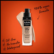 Outer packaging is not really needed but it. Buy Nyx Professional Makeup Can T Stop Won T Stop Foundation 24h Full Coverage Matte Finish Light Ivory Online In Indonesia B07jqqz3v5