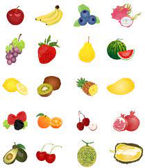 Fruit Clipart Including Apple Banana Blueberry Grape Strawberry Pear Water Melon Lemon Pineapple Mango Durian Cherr Food Clips Clip Art Food Clipart