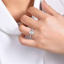 Available in 18k white gold. 18k White Gold Hidden Halo Oval Diamond Engagement Ring Er14975o8w83jj Gabriel Co