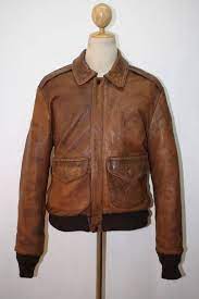 Vintage Schott A 2 Brown 85 19 Ms Leather Flight Pilot Aviator Jacket Size 38 Aviator Leather Jacket Aviator Jackets Men S Leather Jacket