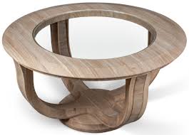 Each piece of wood in the tabletop is selected for its contrast and character. Casa Padrino Luxury Solid Wood Coffee Table Natural O 73 X H 43 Cm Round Oak Wood Living Room Table With Glass Top Solid Wood Living Room Furniture