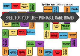 spell for your life printable spelling game board spelling games teaching spelling printable board games