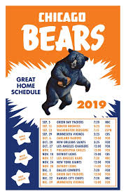 2019 Bears Printable Schedule Poster Chibears Chicago Bears Bears Schedule Chicago Bears Schedule