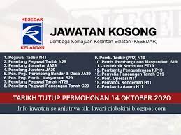 Jawatan kosong 2019 terkini ok? Jawatan Kosong Kesedar Oktober 2020