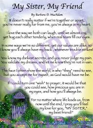 My Sister My Friend Sister Poems Birthday Prayer Birthday Poems
