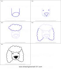 After inking, erase all pencil marks with a kneaded eraser. How To Draw A Poodle Dog Face For Kids Printable Step By Step Drawing Sheet Drawingtutorials101 Com