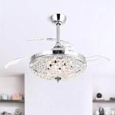 3.5 mph is pretty darn good. Modern Chrome Crystal 6 Light Ceiling Fan Chandelier On Sale Overstock 28792707
