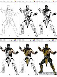 How to draw scorpion from mortal kombat cool. How To Draw Scorpion Of Mortal Kombat Photo Ni Ompong
