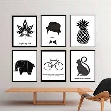 Simple Black And White Art Prints Simple And Inspiring Modern Black And White Minimalist Nordic Canvas Wall Art Posters Pictures For Living Room Dining Room Decor Black And White Wall Art Poster Wall Art White Wall Art