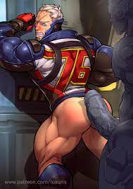 Luxuris Patreon 2016 July Overwatch Soldier76 04 - Read Bara Manga Online
