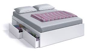 Cama con cajones interiores de matrimonio mataró, al precio más barato. Cama De Matrimonio Con Cuatro Cajones En Color Blanco