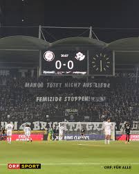Die Fans von Sturm Graz setzen im Spiel gegen WSG Tirol eine emotionales  Zeichen und nehmen Anteil am Femizid an der Grazer Influencerin Stefanie P.